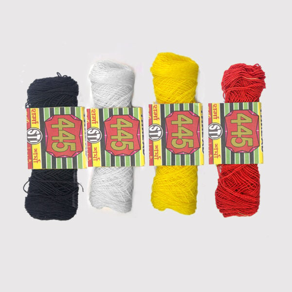 Cotton Thread - Red-white-yellow-black- color - 445 Thread