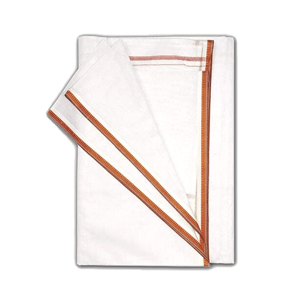 Dhoti - Pure Cotton White Dhoti kapda- to Arpan In Puja