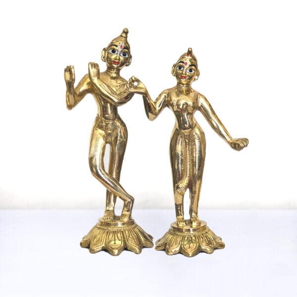 Radha Krishna - 10"  Brass Radha Krishna Murti - Pure Pital Brass Radha Krishna To worship