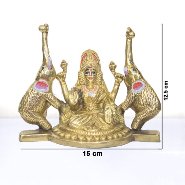 Tela Lakshmi - 5" Bras Tela Laxmi Mata Murti - Pure Pital Brass Tela Lakshmi Mata Murti - Image 2