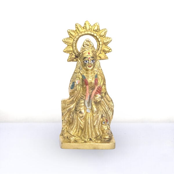 Maa Lakshmi - 6.5" Pittal - Brass Laxmi Mata Murti - Pure Pital Brass Lakshmi Mata Murti