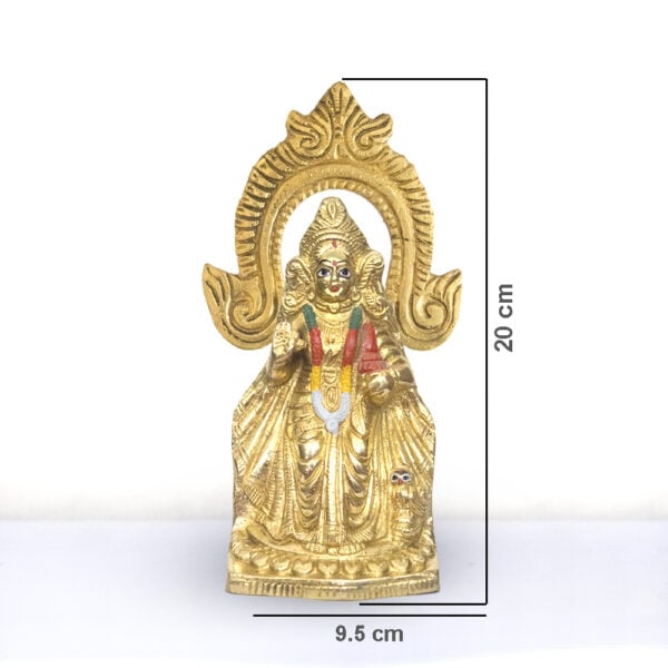 Maa Lakshmi - 8"  Brass Laxmi Mata Murti - Pure Pital Brass Lakshmi Mata Murti - Image 2