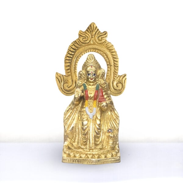 Maa Lakshmi - 8"  Brass Laxmi Mata Murti - Pure Pital Brass Lakshmi Mata Murti