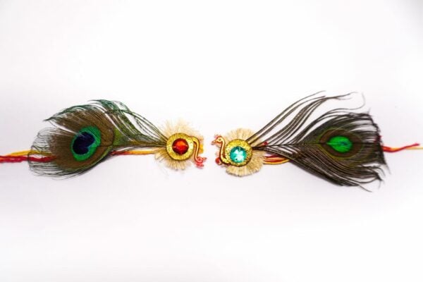 Peacock Rakhi- Premium Quality Rakhi -Set of 2 - Image 2