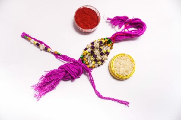 Amazing- Multi Colour Beads Rakhi- Handcrafted Premium Rakhi -Set of 10 pieces