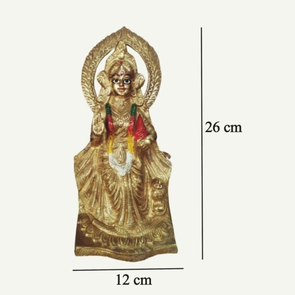 Maa Lakshmi - 10.5" Brass Laxmi Mata Murti - Pure Pital Brass Lakshmi Mata Murti - Image 2