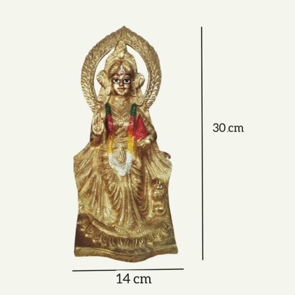 Maa Lakshmi - 12"  Brass Laxmi Mata Murti - Pure Pital Brass Lakshmi Mata Murti - Image 2