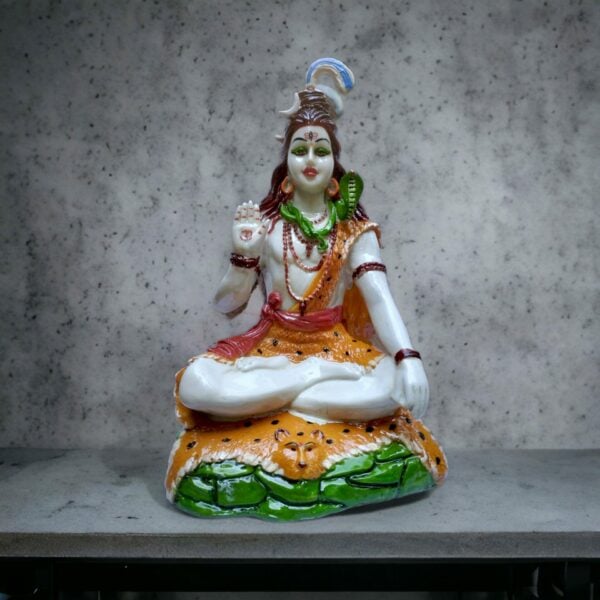 Ganga Shiva - 33 Cm - 13 inch - Pure Marble Dust Shiva Murthi - For Worship - Image 2