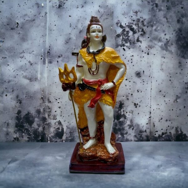 Standing Shiva - Pure Marble Dust Murti - 9 inch long - For worship - Image 2