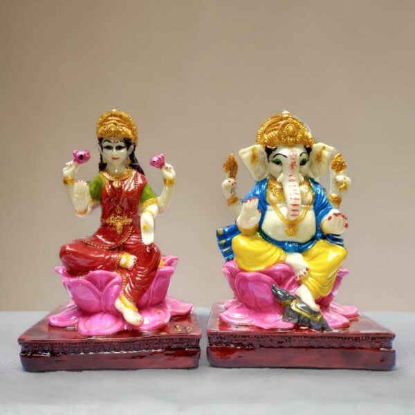 dhana Laxmi - Ganesh Ji Ki Murti – Marble Dust Hand Crafted Murti - 4 inch (height) Murti - Image 2