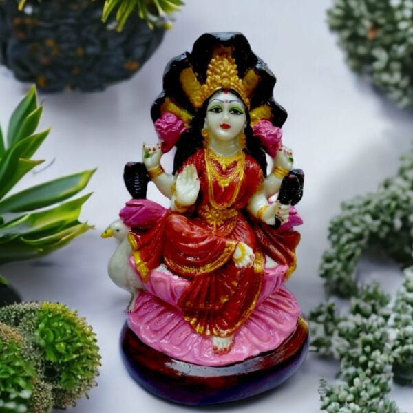 Maa Manasha - Hand Crafted Pure Marble Dust Idol/Murthi/Bigraha - 24 Cm - Image 2