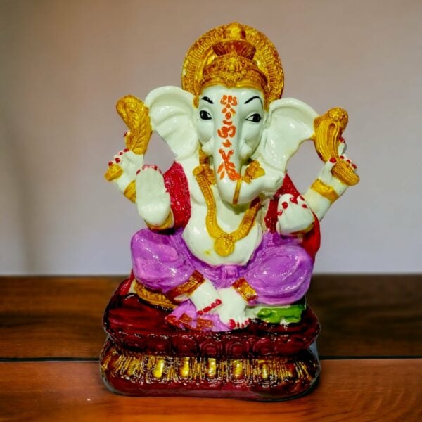 Shree Ganesha Holy Marble Dust Murthy/Idol - 10 Cm - Image 2