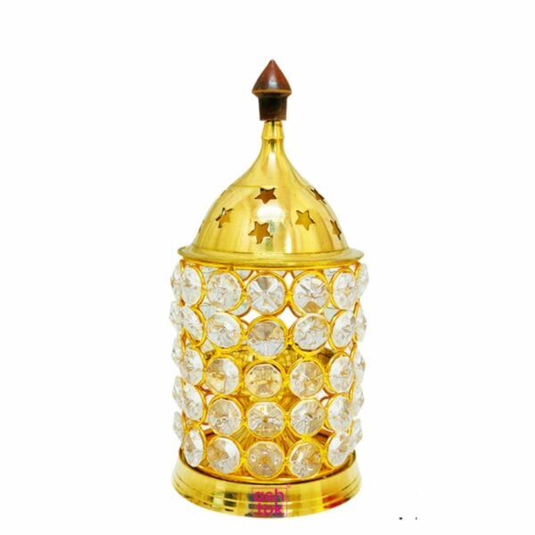 Crystal Diya Brass, Gift Item, Lighting Lamp, Diwali Diya, Deepam - Image 6