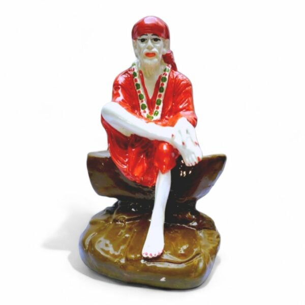 Sai Baba - Hand Crafted Pure Marble Dust Sculpture/Idol/Murti - 8 inch murti