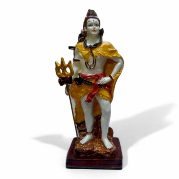 Standing Shiva - Pure Marble Dust Murti - 9 inch long - For worship