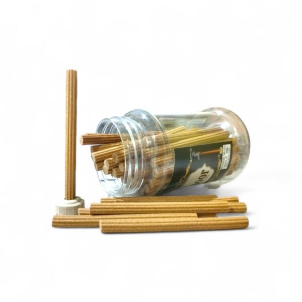 Dhoop Sticks - Premium Quality Bamboo Less 80 mm Long - With Stand - Set Of Three - With Bakhoor,Mogra And Lavender essence - Image 2