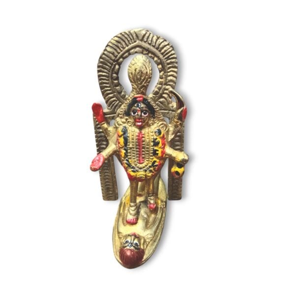 Pure Brass Maa Kali Murti - 5.5" × 2.5" Pure Brass Maa Kali Murti - Raksha Kali Mata Murti For House,Mandir e.t.c