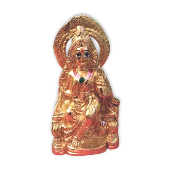 Maa Lakshmi - 5" Brass Laxmi Mata Murti - Pure Pital Brass Lakshmi Mata Murti