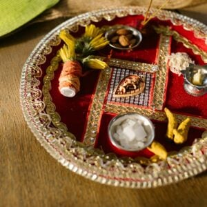 gifts on a puja plate