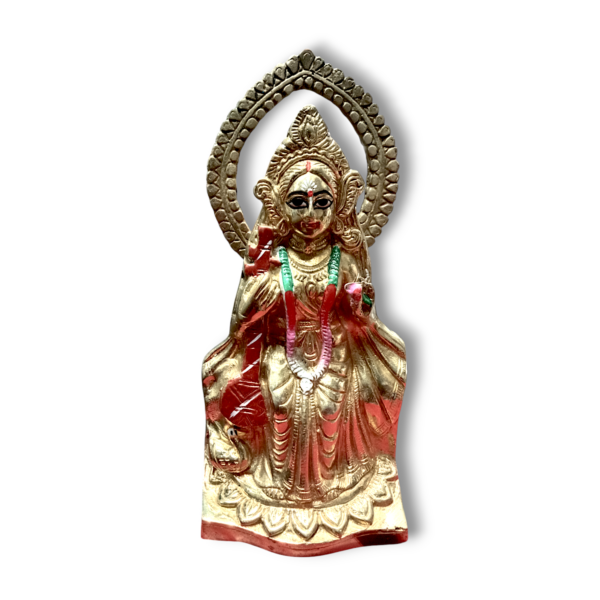 Maa Saraswati - 11" × 5" Brass Saraswati Mata Chanch Murti - Pure Pital Brass Saraswati Mata Murti